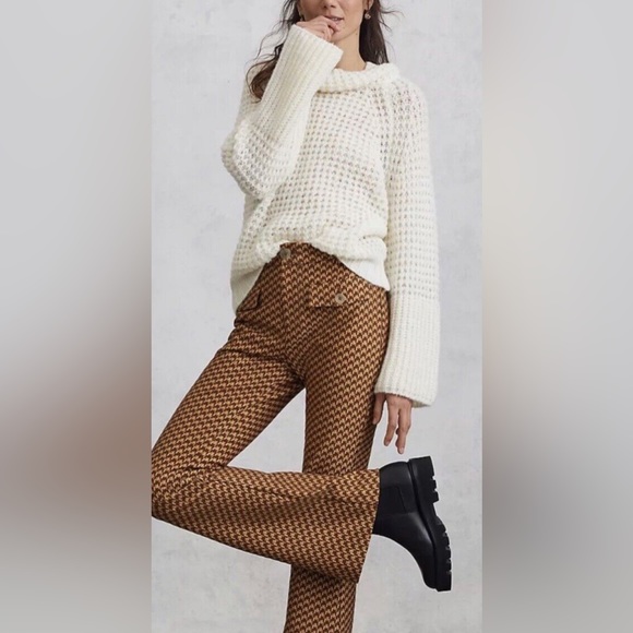 ANTHROPOLOGIE MAEVE Dionne bell sleeve sweater ivory size small - Picture 2 of 11